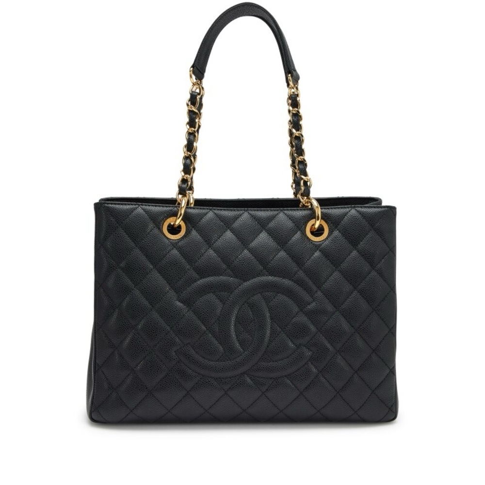 Chanel Black Quilted Shoulder Bag with Gold Accents